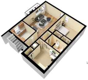  Floor Plan 2 Bedroom 1 Bathroom