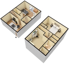  Floor Plan 2 Bedroom 1 Bathroom Upgrade