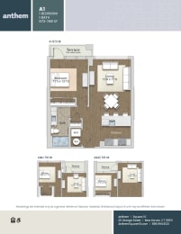 Floor Plan  at Anthem at Square 10 in New Haven, CT 06511