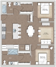 B1 Floor Plan at Sono Central Residential, Norwalk, CT