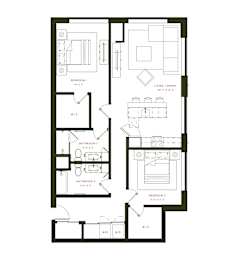 B7 Floor Plan at Twenty Fair Apartments, Connecticut