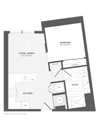A black and white image of a floor plan for a home.