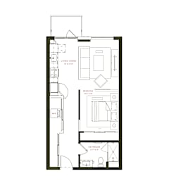 S3 Floor Plan at Twenty Fair Apartments, New Haven, 06511