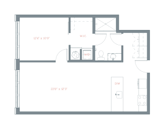 760 Sq Ft A6 Floor Plan at The Platform, Norwalk