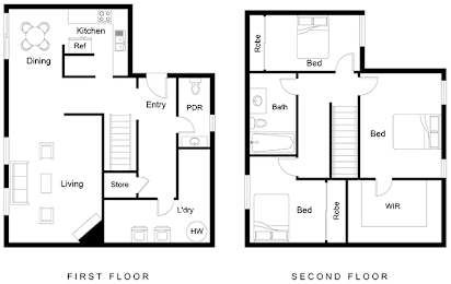 3 Bedroom Floor Plan at Aero Apartments, Washington