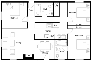Three Bedroom Apartment in Seattle