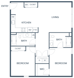 C5 ADA Floor Plan at Baldwyn, Washington, 98125