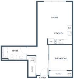 One Bedroom Apartment  at Baldwyn, Seattle