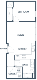 One Bedroom Apartment at Baldwyn, Seattle Washington