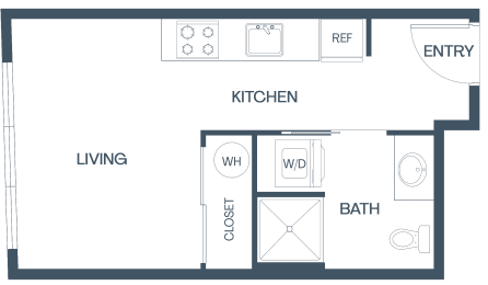 Studio MFTE Apartment at Baldwyn, Seattle, 98125