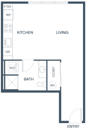 Studio MFTE Apartments at Baldwyn, Seattle Washington