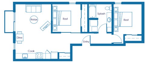 The EMP Floorplan at Icon Apartments, Washington