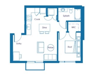 The Pike Floorplan at Icon Apartments, Seattle, WA