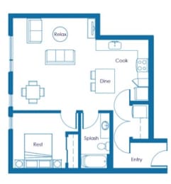 The Wheel Floorplan at Icon Apartments, Seattle