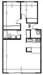 Floor Plan 2 x 1 Large