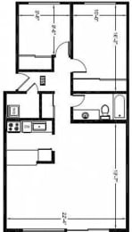  Floor Plan 2 x 1 Medium