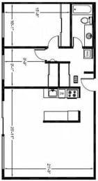  Floor Plan 2 x 1 Small