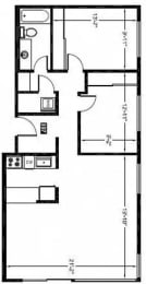  Floor Plan 2 x 1 Small A