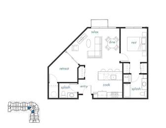 Encoil Floor Plan at The Platform, Kent, 98032