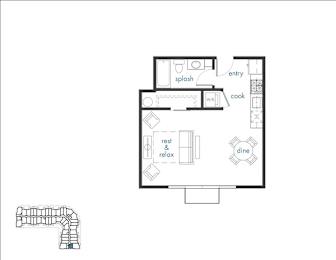 Gondola Floor Plan at The Platform, Kent, 98032