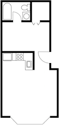 Studio 1 bath at Ellis Court Apartments, Washington, 98121