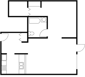 1 bed 1 bath A at Ellis Court Apartments, Seattle, Washington