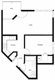  Floor Plan 1x1 Medium