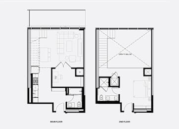  Floor Plan LF (One Bedroom + Study)