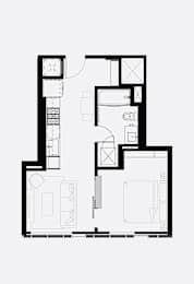  Floor Plan H (One Bedroom)