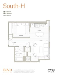 Floorplan South H at BLVD Beltline, Alberta