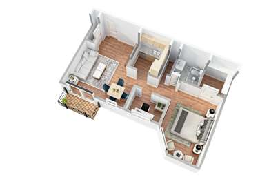 1 Bedroom Den Floor Plan at Kensington House, Kensington