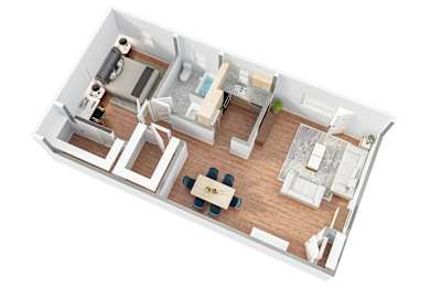 1 Bedroom Floor Plan at Kensington House, Kensington, Maryland