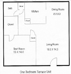 Normandy Hill Apartments One Bedroom Floor Plan