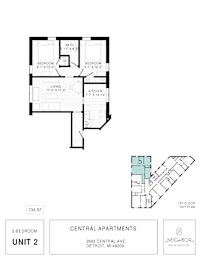  Floor Plan Two Bedroom (B)