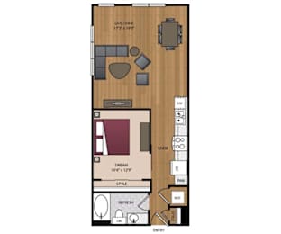 Stella Apartments - Dallas, TX - 11F1E Floor Plan