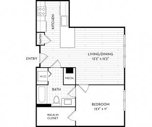 Malden Square Apartments | Malden, MA | 622 Sq Ft Floor Plan