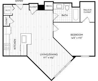 Malden Square Apartments | Malden, MA | 692 Sq Ft Floor Plan