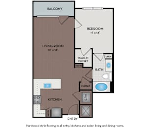 Mallory Square | Rockville, MD | 11F1A Floor Plan 704 SF