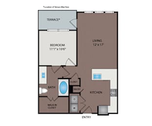 Larq Henderson - Dallas, TX - 11F1D Floor Plan