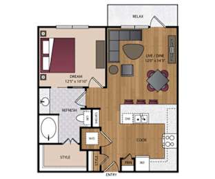 Stella Apartments | Dallas, TX | 11F2D Floor Plan