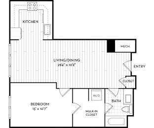 Malden Square Apartments | Malden, MA | 733 Sq Ft Floor Plan