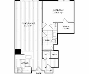 Malden Square Apartments | Malden, MA | 738 Sq Ft Floor Plan
