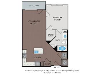Mallory Square - Rockville, MD - 11F3 Floor Plan