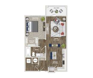 Briley Apartments - Matthews, NC - 11F1 Floor Plan