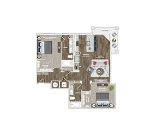 Briley Apartments - Matthews, NC - 22F4A Floor Plan