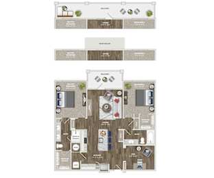 Briley Apartments - Matthews, NC - 22F8 Floor Plan