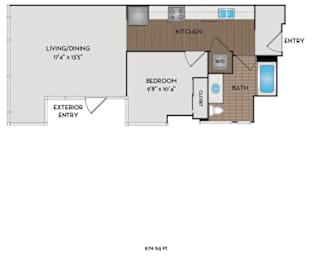 The Matisse - Portland, OR - The Chagall floor plan