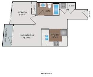 The Matisse - Portland, OR - The Gauguin floor plan