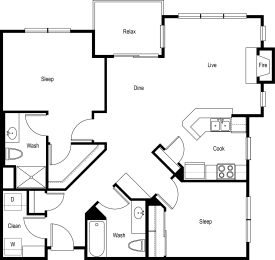 a floor plan of a house