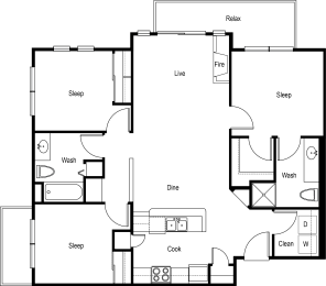 a floor plan of a house